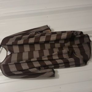 Lularoe Chocolate striped cardigan